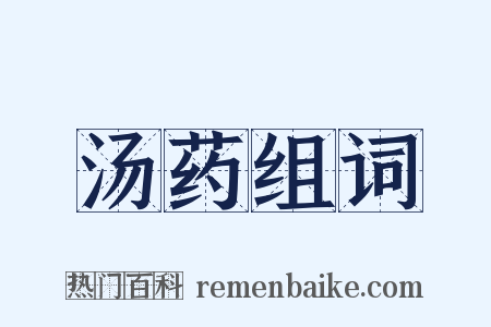 汤药组词是什么意思的图片